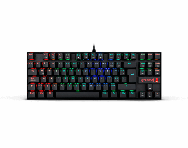 Teclado Redragon KUMARA NEGRO RGB cableado
