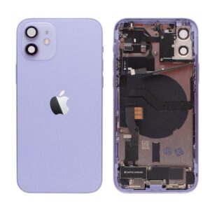 Carcasa Completa iPhone 12 Purpura  con flex varios