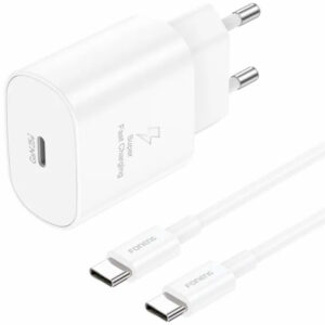 KIT Cargador FONENG EU51 Tipo C con cable C Blanco