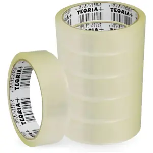 Pack x6 unidades Rollo Cinta Adhesiva Transparente 25x50.