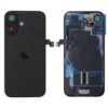 Tapa trasera con componentes marco + Lens Iphone 16 Negro
