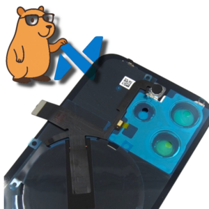 Tapa trasera con componentes marco + Lens Iphone 15 Pro Max Titanio Azul