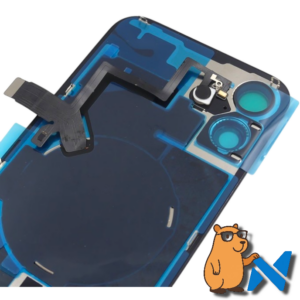 Tapa trasera con componentes marco + Lens Iphone 16 Plus Blanco